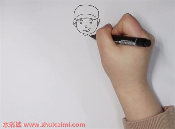 快递员怎么画 快递员简笔画简单好看带颜色