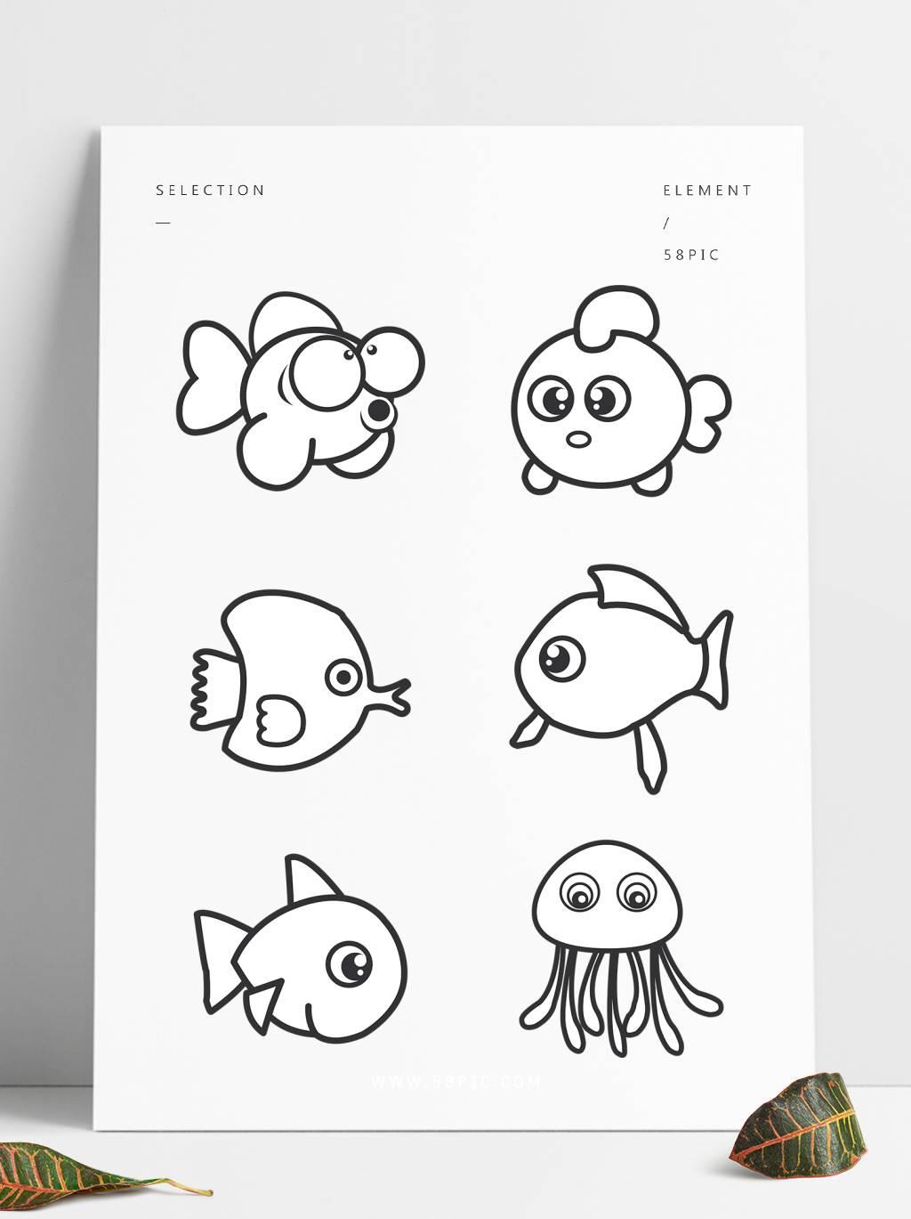 小鱼简笔画图片大全可爱 小鱼简笔画图片大全彩色