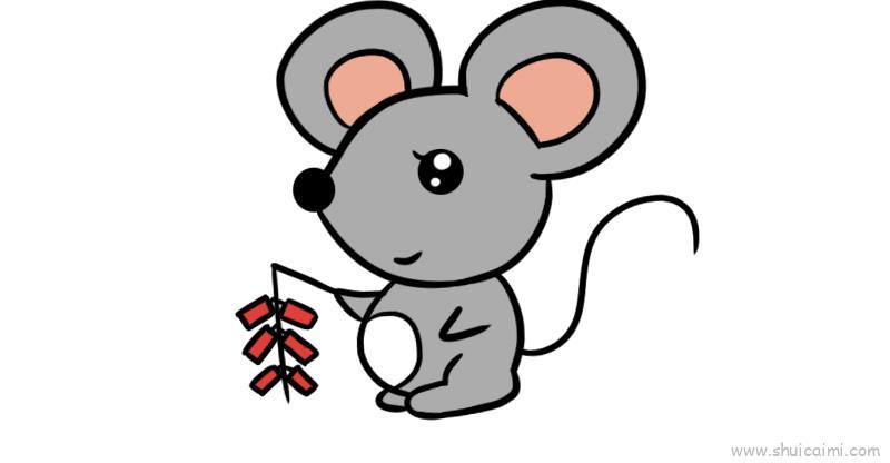 放鞭炮儿童画怎么画 放鞭炮简笔画步骤