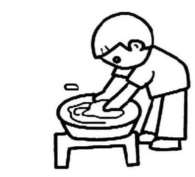 做家务简笔画图片大全 做家务简笔画图片大全彩色