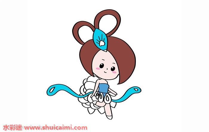 叶罗丽蓝孔雀怎么画 叶罗丽蓝孔雀简笔画图片