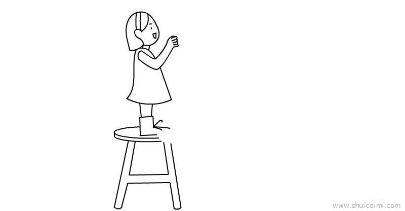 爸爸给我系鞋带儿童画怎么画 爸爸给我系鞋带简笔画画法