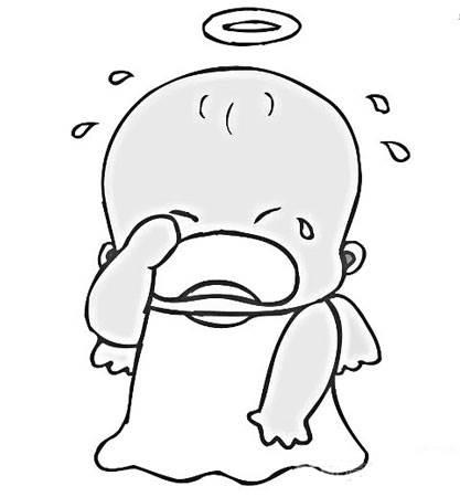 哭的简笔画 小女孩哭的简笔画