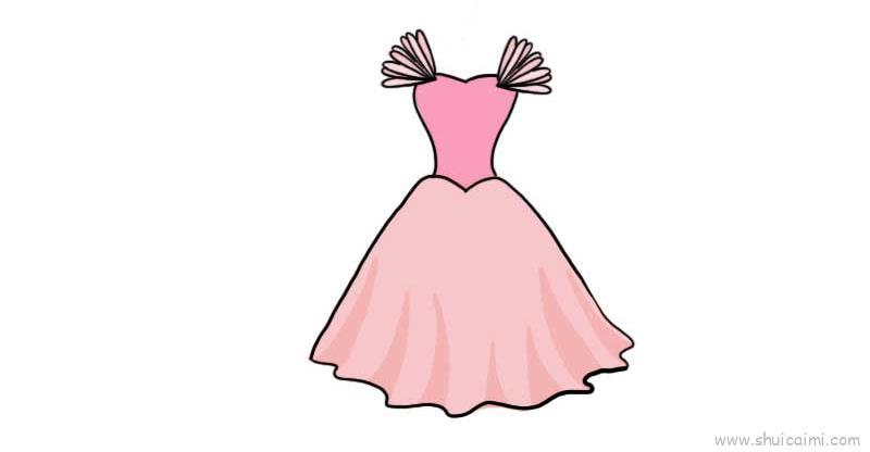 礼服儿童画怎么画 礼服简笔画顺序