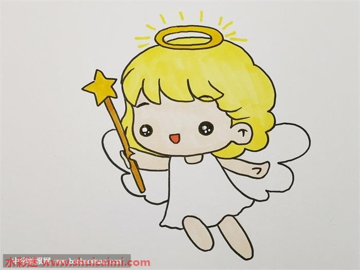 带翅膀小天使怎么画 带翅膀小天使简笔画简单彩色