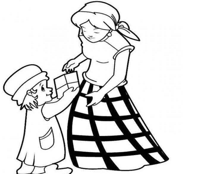 关于母爱的简笔画 关于母爱的简笔画带颜色