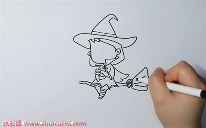 小魔女怎么画 小魔女简笔画漂亮