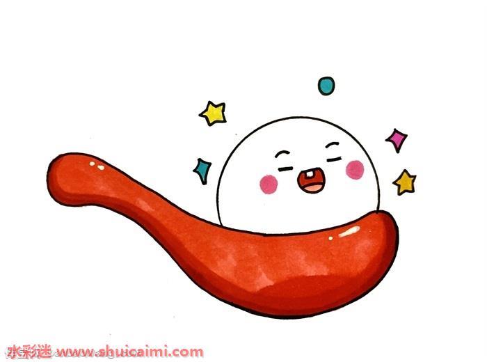 调皮小汤圆怎么画 小汤圆简笔画步骤