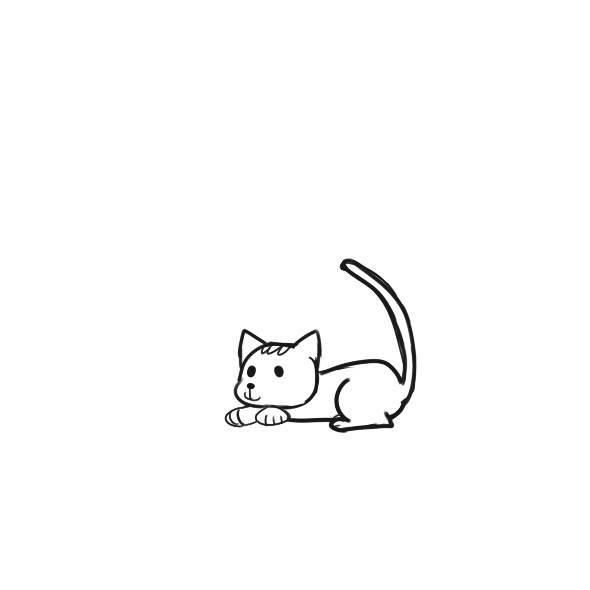 可爱的小猫简笔画 画一只可爱的小猫简笔画