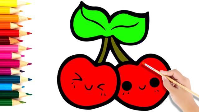 樱桃简笔画 樱桃简笔画图片带颜色