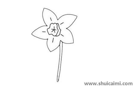 水仙花儿童简笔画