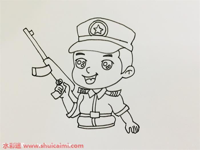 特种兵怎么画 特种兵简笔画图片大全彩色