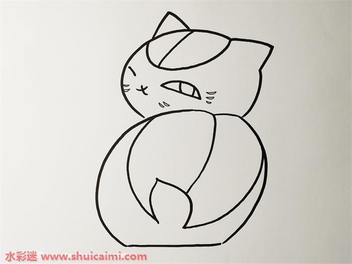 猫咪老师过程怎么画 猫咪老师过程简笔画彩色