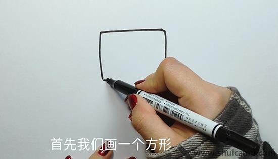 礼盒儿童画怎么画 礼盒简笔画步骤