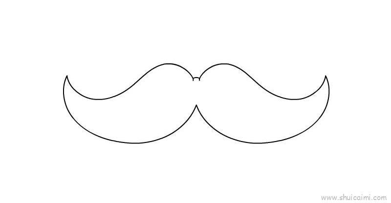 卡通胡须简笔画绘画教程步骤