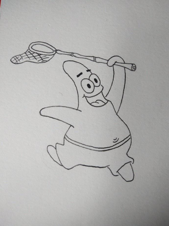 派大星简笔画图片大全 派大星简笔画图片大全可爱带颜色