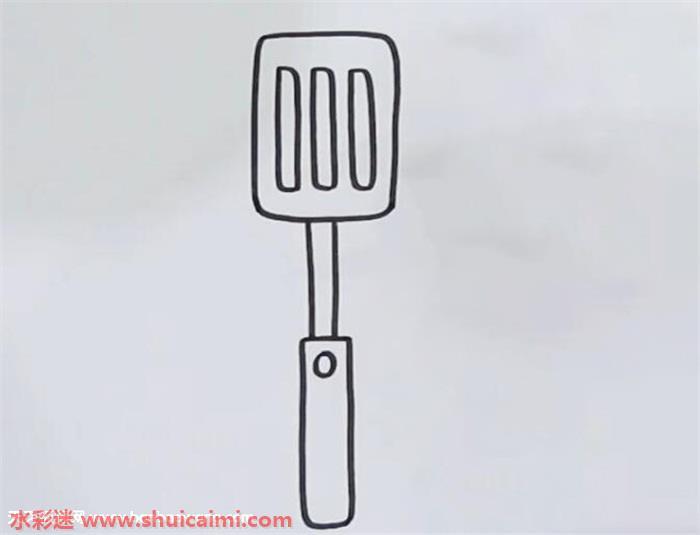 锅铲怎么画 锅铲简笔画简单好看带颜色