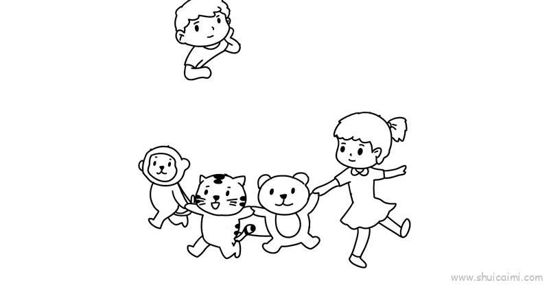 生物多样性儿童画怎么画 生物多样性简笔画简单