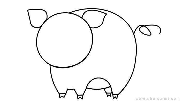 可爱小猪简笔画怎么画 可爱小猪简笔画画法