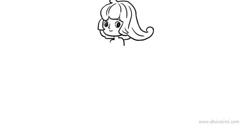 美人鱼公主儿童画怎么画 美人鱼公主简笔画画法
