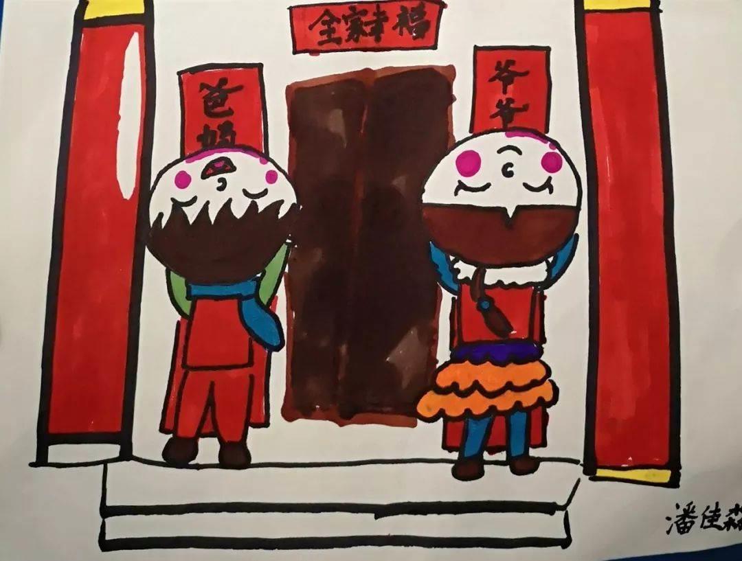 春联简笔画图片大全 春联简笔画图片大全彩色