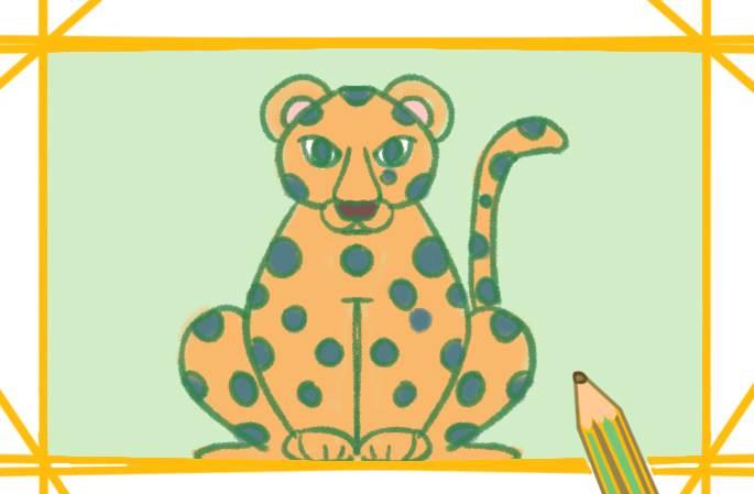 猎豹简笔画 奔跑的猎豹简笔画