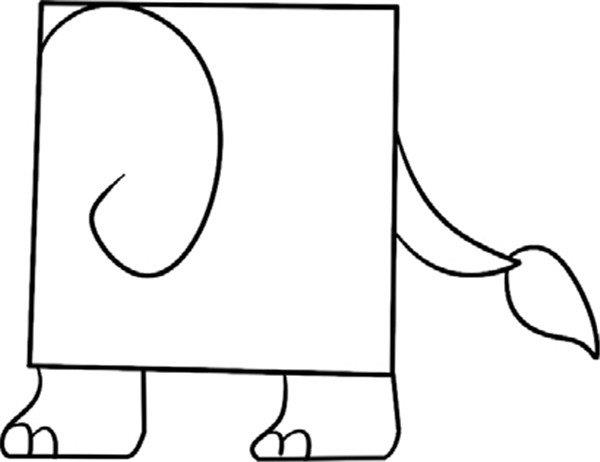 长鼻子的小象的简笔画怎么画 长鼻子的小象简笔画顺序