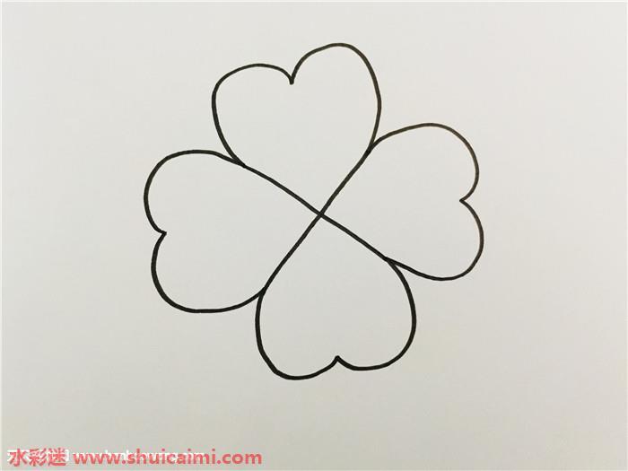 四叶草怎么画 好看四叶草简笔画简单又漂亮彩色