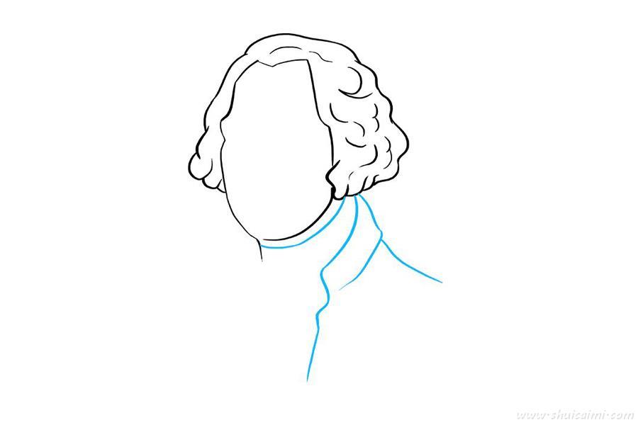 乔治华盛顿怎么画 乔治华盛顿简笔画简单好看带颜色