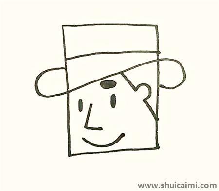 牛仔儿童简笔画