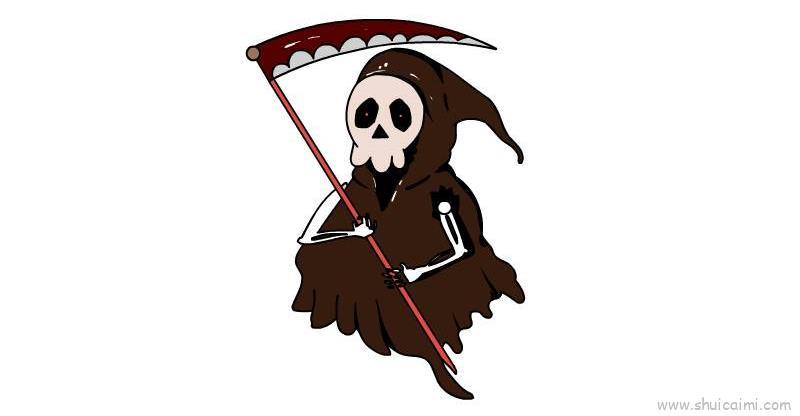 死神儿童画怎么画 死神简笔画简单又好看