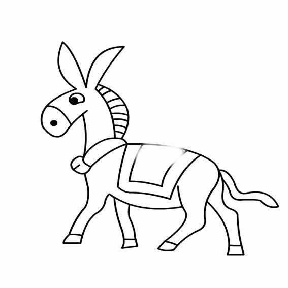 驴简笔画图片大全 驴简笔画图片大全彩色