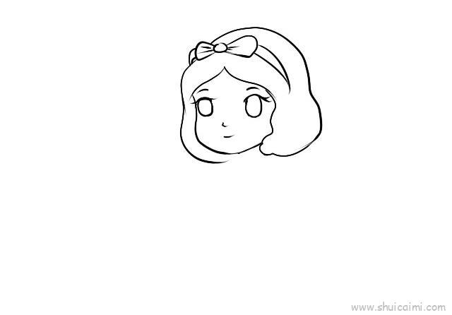 白雪公主儿童画怎么画 白雪公主简笔画顺序