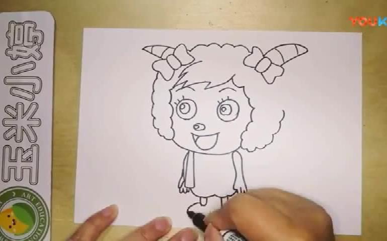 喜羊羊与灰太狼简笔画 喜羊羊与灰太狼简笔画彩色