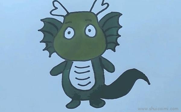 小绿龙儿童画怎么画 小绿龙简笔画简单