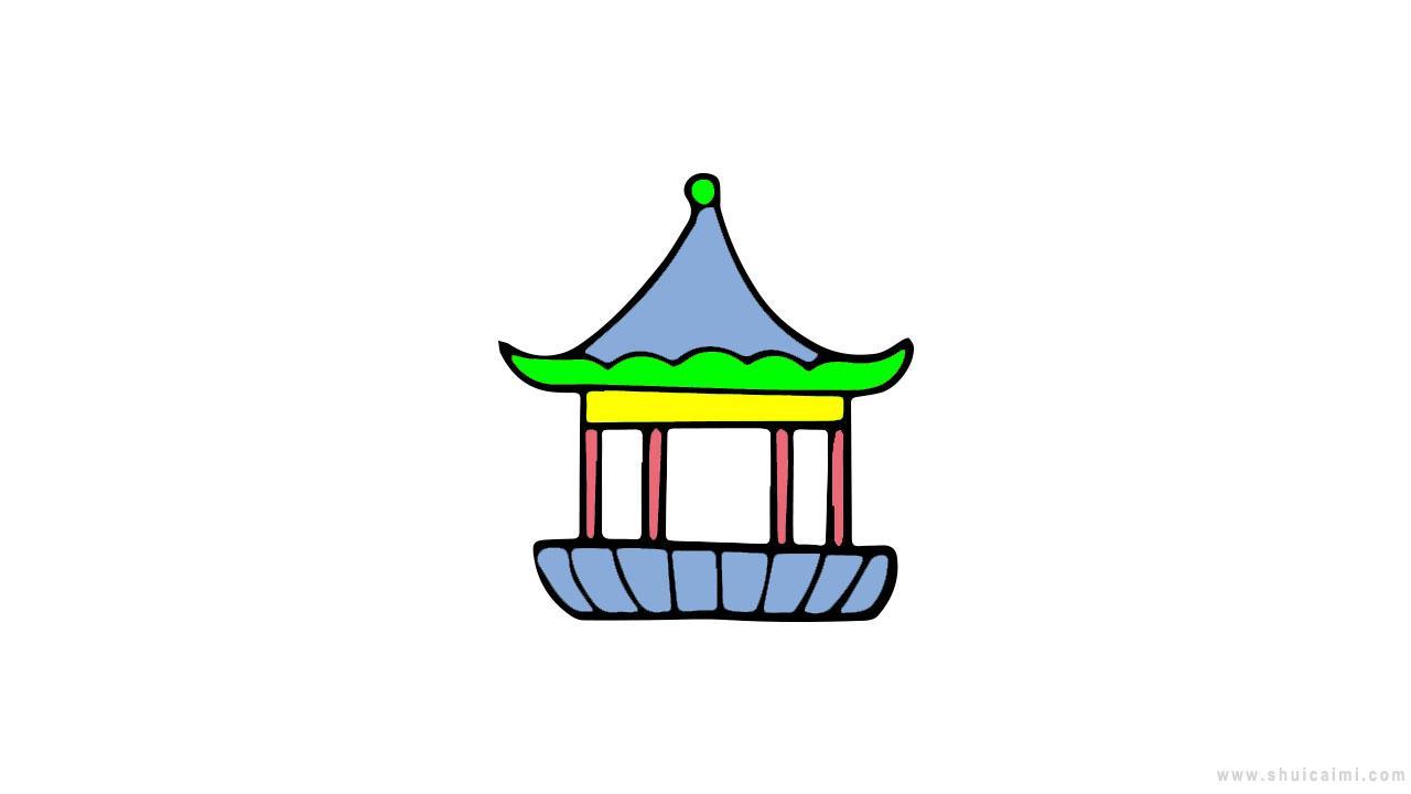 亭子简笔画怎么画 亭子简笔画简单又好看