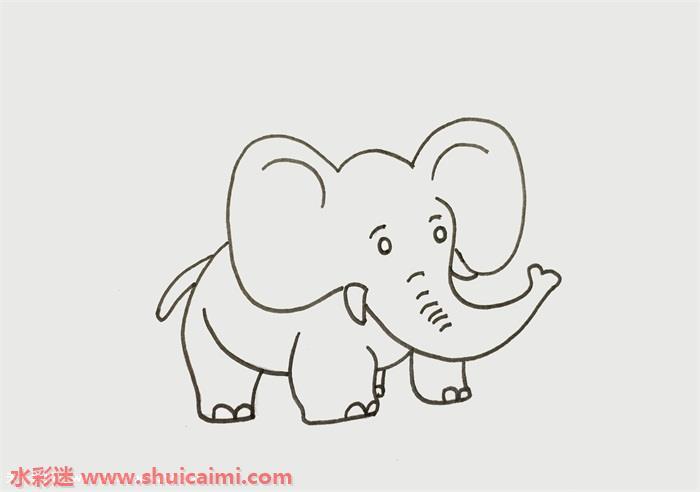 大象怎么画 大象简笔画画法