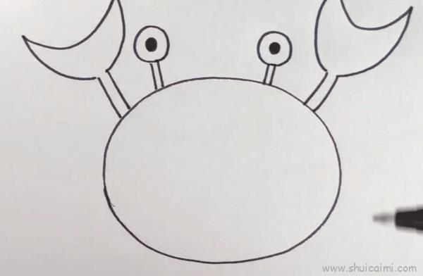 螃蟹儿童画怎么画 螃蟹简笔画图片