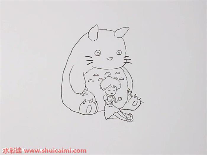 龙猫小月怎么画 龙猫小月简笔画简单彩色