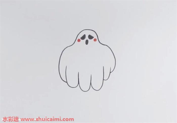 万圣节幽灵怎么画 幽灵简笔画图片带颜色