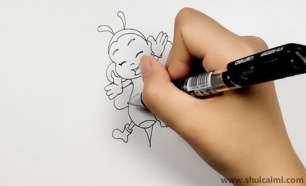 蜜蜂儿童画怎么画 可爱彩色蜜蜂简笔画画法