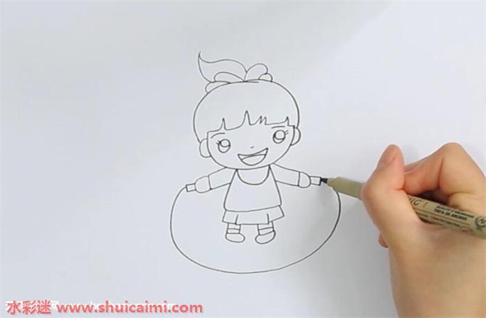 跳绳怎么画 跳绳简笔画漂亮卡通