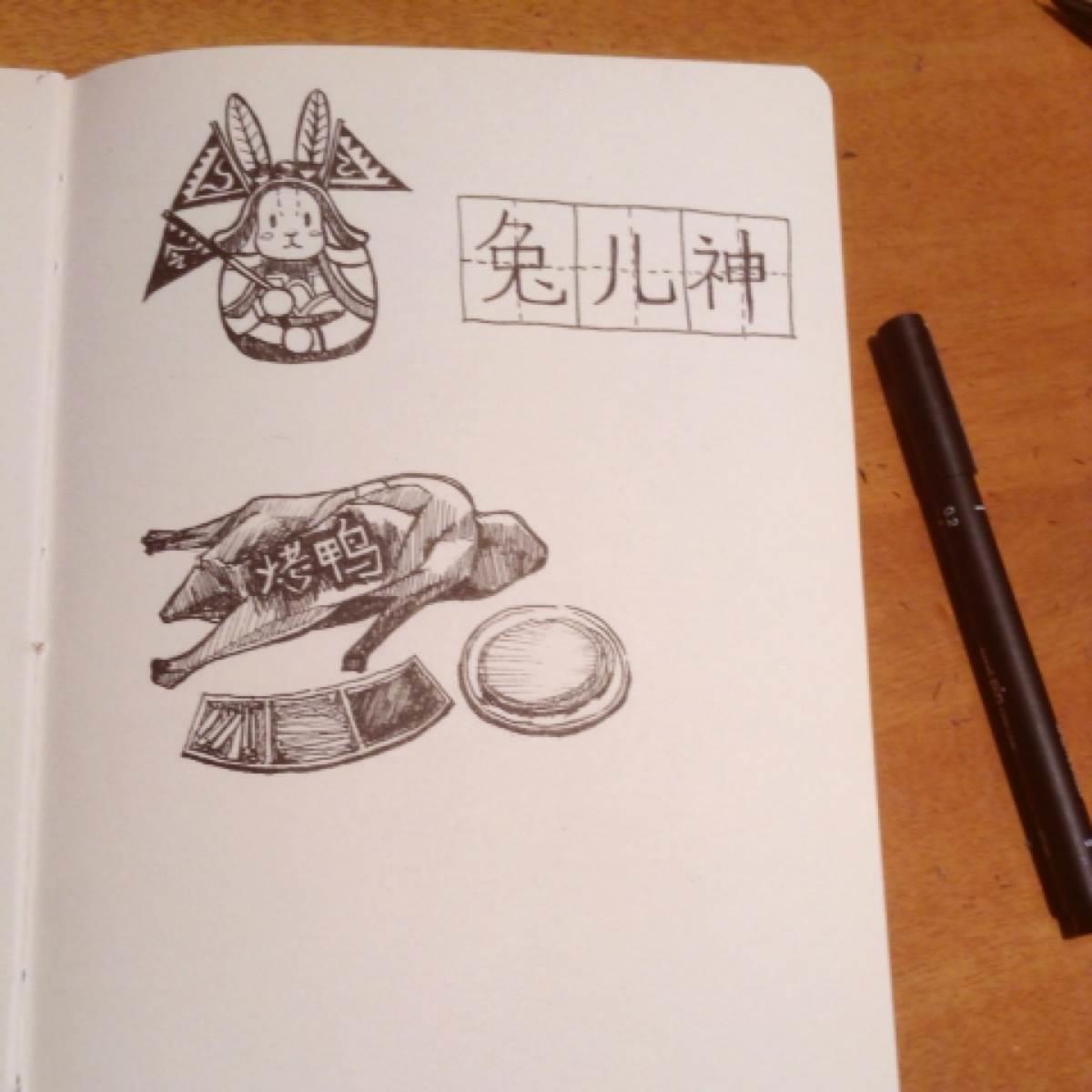 北京烤鸭简笔画 北京烤鸭简笔画一步一步