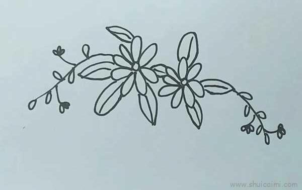 小黄花儿童画怎么画 小黄花简笔画步骤