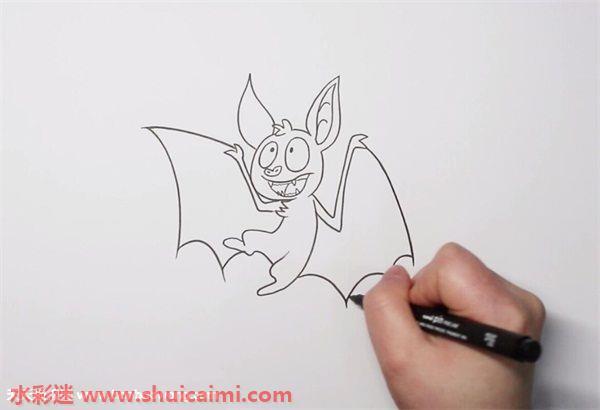 蝙蝠怎么画 蝙蝠简笔画步骤图