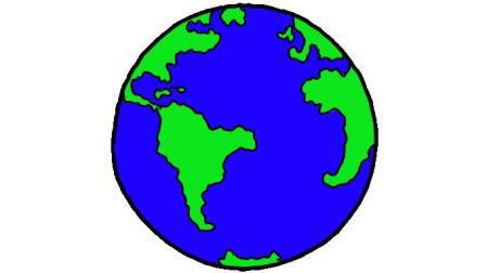 地球图片简笔画 地球图片简笔画彩色