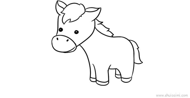 小马儿童画怎么画 小马简笔画简单