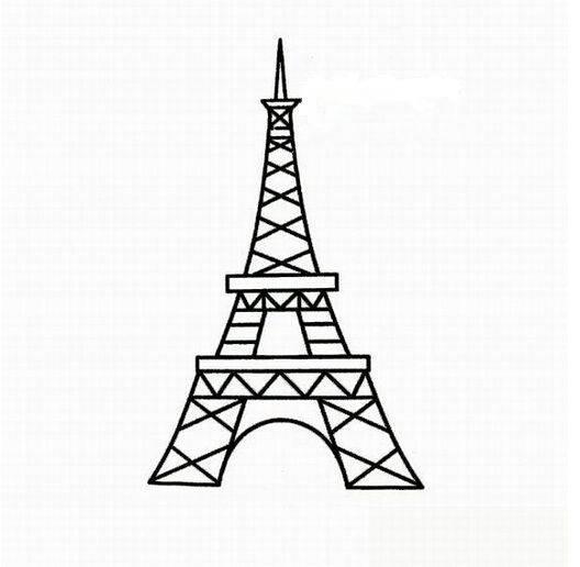 埃菲尔铁塔简笔画 埃菲尔铁塔简笔画彩色