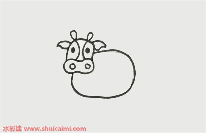 牛怎么画 牛简笔画步骤图