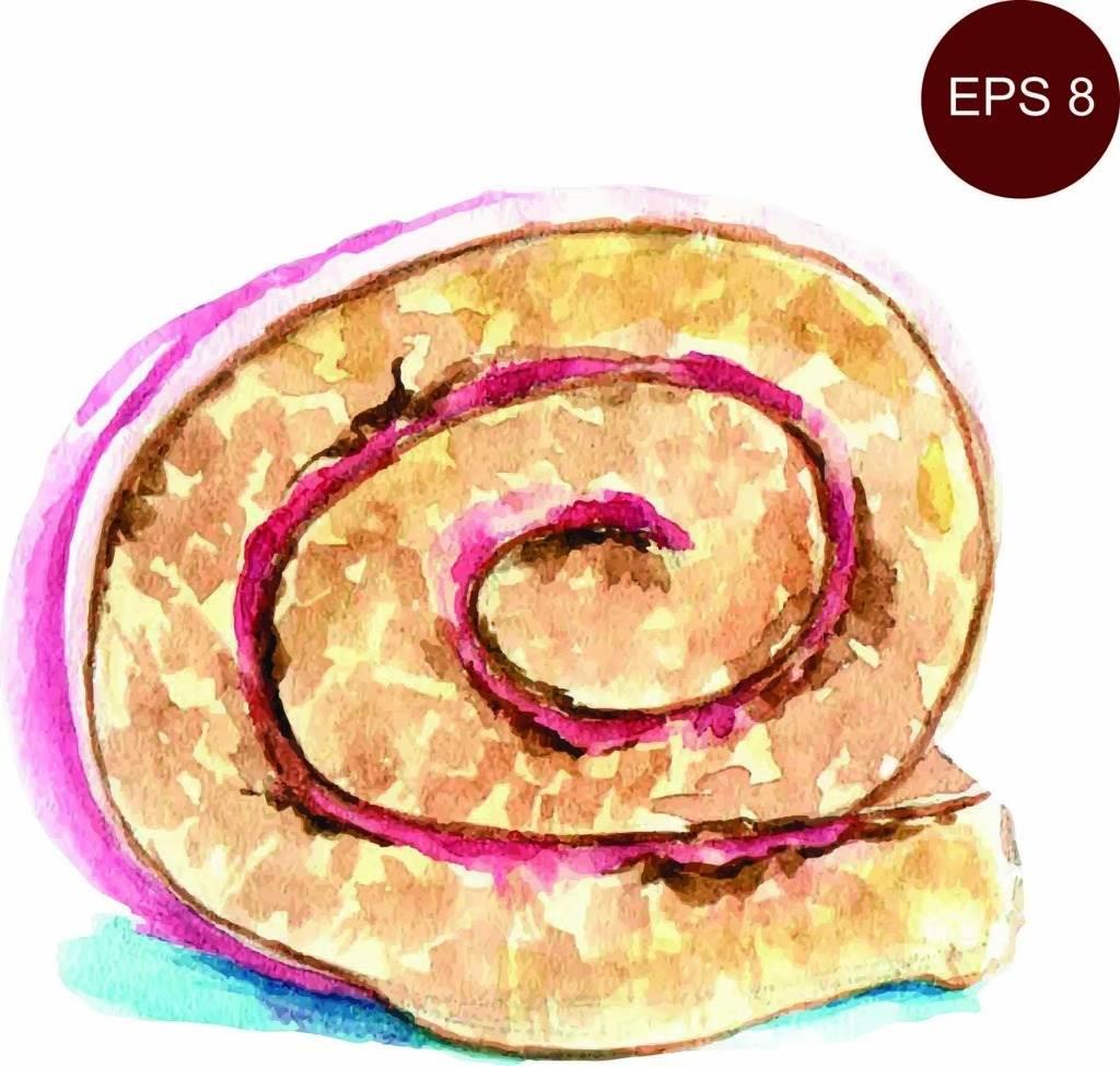 毛巾卷简笔画蛋糕 毛巾卷蛋糕图片欣赏